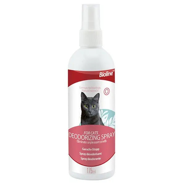 Fles Bioline deodoriserende spray voor katten, 175 ml
