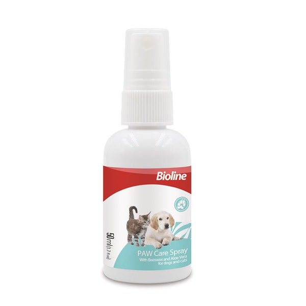Flesje Bioline-voetzolenspray voor hond en kat, 50 ml