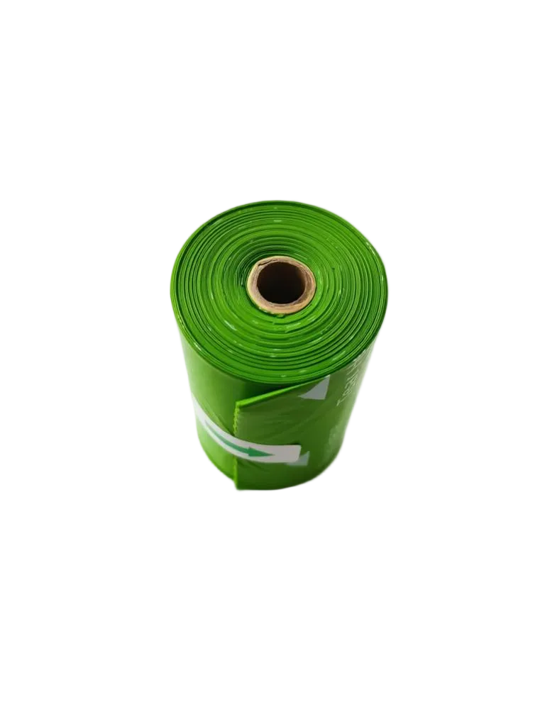 Rol groene poepzakjes van boven